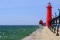 Grand Haven South Pierhead Inner Light, built in 1905 Royalty Free Stock Photo