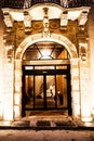 Grand historical building entrance in Ortigia. Sicily Royalty Free Stock Photo