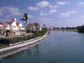 Grand Homes Along the Water on Grand Cayman Royalty Free Stock Photo