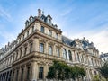 Grand Hotel Dieu courtyard and garden in Lyon, France Royalty Free Stock Photo