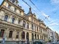 Grand Hotel Dieu courtyard and garden in Lyon, France Royalty Free Stock Photo