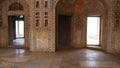 Inside Agra Fort: Symmetrical Indian Mosaic in a Beige and White Room Royalty Free Stock Photo