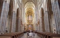 The grand interior of St. Vitus cathedral in Czech Republic