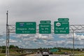 Interstate 190 signs to continue to Niagara Falls Royalty Free Stock Photo