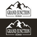 Grand Junction, logo printing design, typography, vector graphics, illustration, badge applique label.