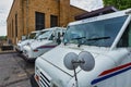 GRAND LEDGE, UNITED STATES - Jun 21, 2020: Front View of USPS Delivery Vehicle