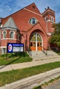 GRAND LEDGE, UNITED STATES - Jun 21, 2020: Handicap entrance for the First United Methodist Church Royalty Free Stock Photo