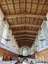 Grand Library Interior with Stained Glass, University of Michigan