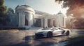 Grand luxury house meets sleek supercar paradise