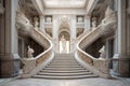 grand marble staircase in a luxurious interior