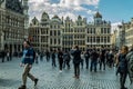 Grand Market, city centre, central square of Brussels, Belgium Royalty Free Stock Photo