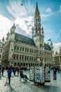 Grand Market, city centre, central square of Brussels, Belgium Royalty Free Stock Photo