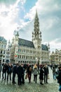 Grand Market, city centre, central square of Brussels, Belgium Royalty Free Stock Photo