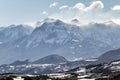 Grand Morgon peak Winter morning. Hautes Alpes, French Alps, France