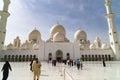 Grand Mosque Abu Dhabi, Sheikh Zayed Mosque Abu Dhabi. People visiting the Grand Mosque