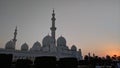 Abu Dhabi Grand Mosque at dusk