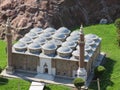 Grand Mosque of Bursa in Miniaturk park, Istanbul Royalty Free Stock Photo