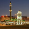 Grand Mosque and clock tower in Doha in Doha Royalty Free Stock Photo