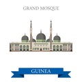 Grand Mosque of Conakry in Guinea flat web vector