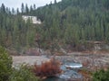 Grand old resort on the Feather River Royalty Free Stock Photo