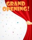 Grand opening background with confetti Royalty Free Stock Photo