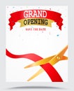 Grand opening background with confetti Royalty Free Stock Photo