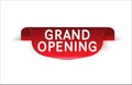 Grand opening banner design over a white background Royalty Free Stock Photo