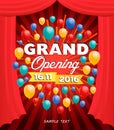 Grand opening banner design vector illustration Royalty Free Stock Photo