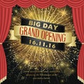 Grand opening banner design vector illustration Royalty Free Stock Photo