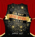 Grand opening banner design vector illustration Royalty Free Stock Photo