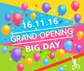 Grand opening banner design vector illustration Royalty Free Stock Photo