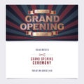 Grand opening banner vector invitation card Royalty Free Stock Photo