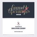 Grand opening banner vector invitation