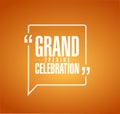 Grand opening celebration line quote message concept