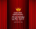Grand opening ceremony background with red curtains Royalty Free Stock Photo