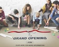Grand Opening Ceremony Business Join Concept Royalty Free Stock Photo