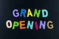 Grand opening ceremony celebration invitation new business startup has banner Royalty Free Stock Photo