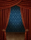 Grand opening curtains Royalty Free Stock Photo