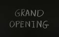 Grand opening drawing on blackboard