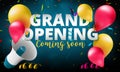 Grand Opening event invitation banner or poster design template Royalty Free Stock Photo