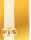 grand opening gold card sign stamp