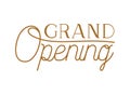 Grand opening label isolated icon
