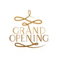 Grand opening label isolated icon