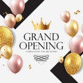 Grand Opening Luxury Invitation Banner Background. Vector Illustration Royalty Free Stock Photo