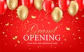 Grand opening party invitation card Royalty Free Stock Photo