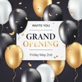 Grand opening party invitation card Royalty Free Stock Photo