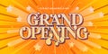 Grand opening vector background, banner