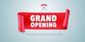 Grand opening vector background. Ribbon cutting ceremony design element Royalty Free Stock Photo