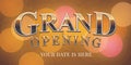 Grand opening vector banner, poster, illustration, flyer Royalty Free Stock Photo