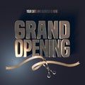 Grand opening vector illustration, background Royalty Free Stock Photo